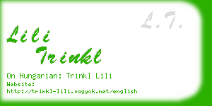 lili trinkl business card